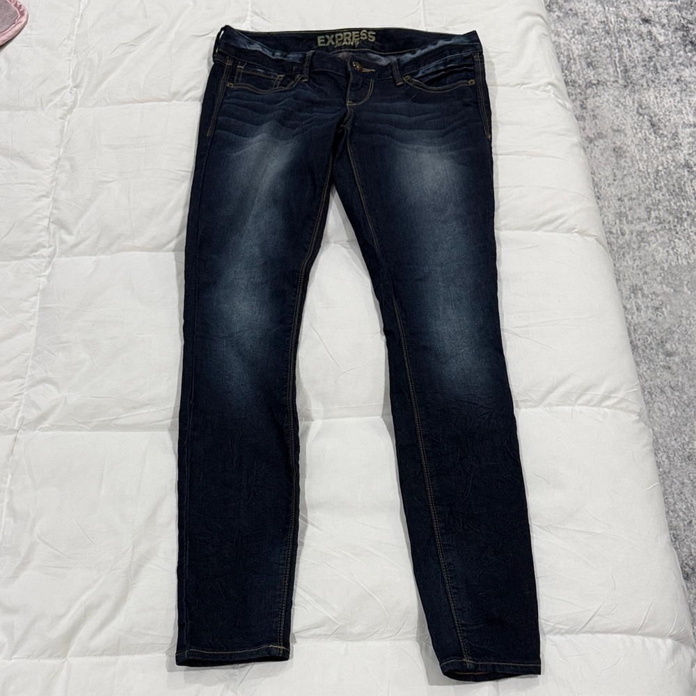 Express Women's Midnight Blue Skinny Jeans